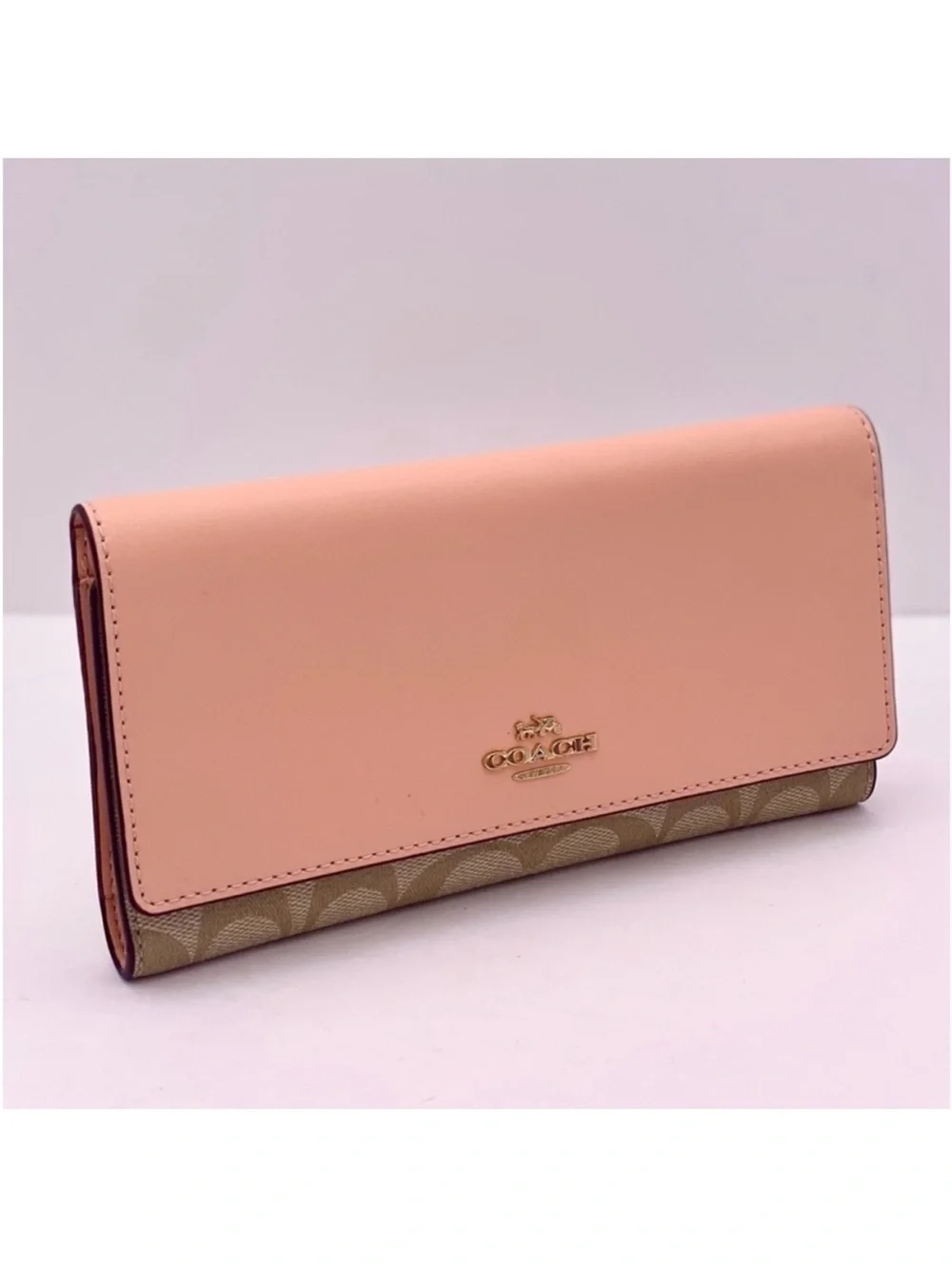 Coach Slim Trifold Wallet In Signature Canvas